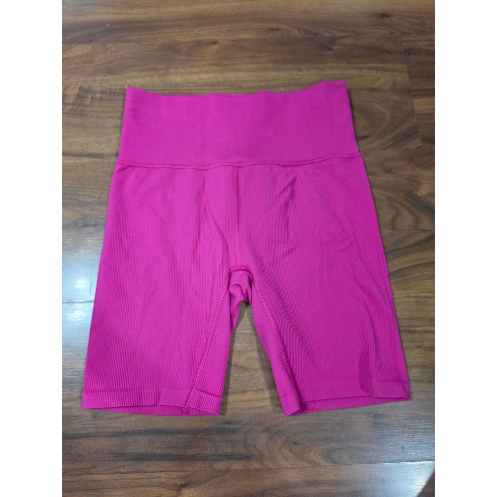 NWT DSG Momentum Seamless High-Rise Bike Shorts Small Pink Ribbed 7" Inseam
